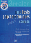 1000 tests psychotechniques corrigés
